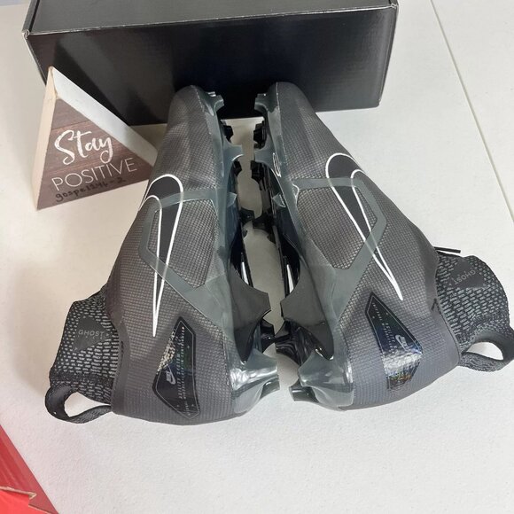 Nike Alpha Menace Elite 3 Mens Size 9.5 Black Football Cleats CT6648-010 - Picture 7 of 10